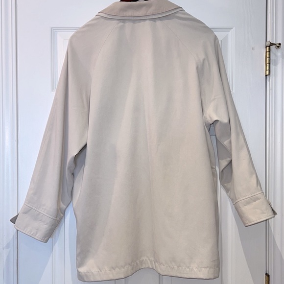 London Fog Trench Walking Car Rain Coat Tan Size Large L - Picture 6 of 10